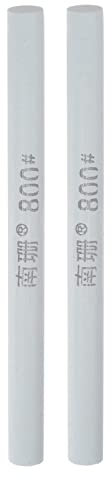sourcing map 2Pcs Pierres Aiguiser 800 Grain Cylindre Vert Silicium Carbure Pierre à aiguiser