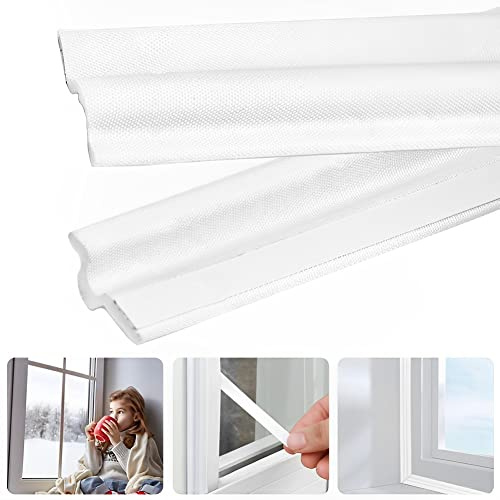 YAANBUNB Abdichtung Fenster Zugluft Zugluftstopper Fenster Dichtungsband 6M Fensterdichtung Selbstklebend Türdichtung Weiß Selbstklebende Zugluftdichtung Schaumstoffband Zugluft Band für Türen