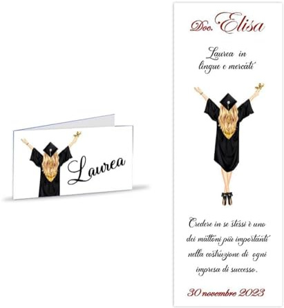 CORMAR KIT LAUREA 60 SEGNAPOSTO,45 BIGLIETTINO BOMBONIERA (1)