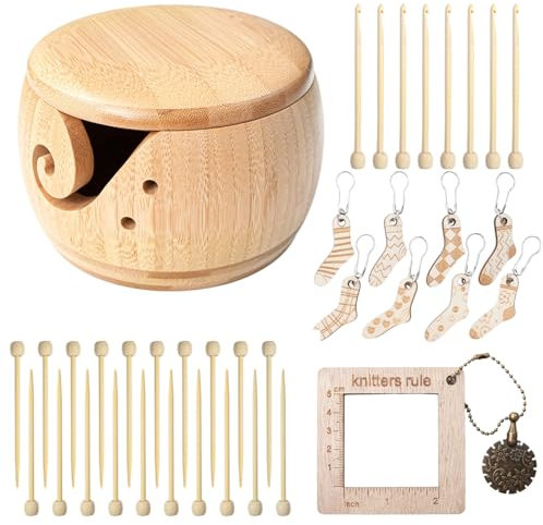 Garnschalenhalter aus , Strickwolle-Aufbewahrungshalter, handgefertigtes Bastel- und Häkelzubehör, Wollaufbewahrung, handgefertigtes Häkelset, Garnschalenhalter, Kit-Organizer für Strickanfänger u