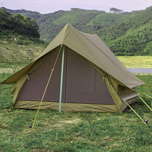 NOALED Outdoor-Camping-Retro-Zelt, tragbares Zelt, 2 Personen, selbstfahrende Tour, Camping, regensichere Kabine, A-Wort-Zelt, Oxford-Stoffzelt, doppelter Komfort