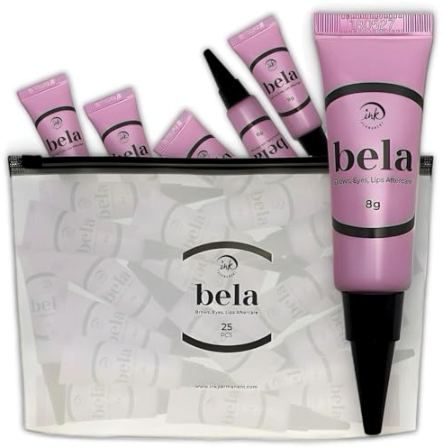 Bela Microblading Aftercare - Crema Curativa per Tatuaggi, Sopracciglia e Trucco Permanente, Unguento Post-Terapia Senza Odore (25 Pack)