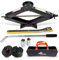 Kit de Cric pour Voiture avec Pad Tesla et Pad en Caoutchouc Universel 3 Tonnes | Cric à Ciseaux - Kit d’Outils pour Changer Un Pneumatique | Portable, Idéal pour SUV
