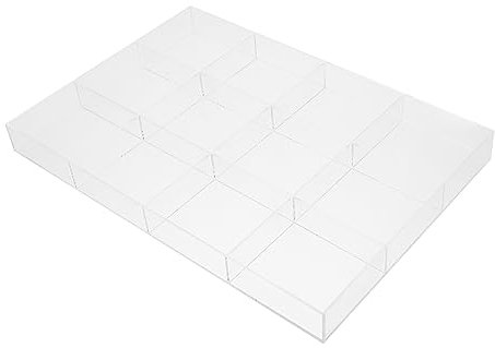AOKWAWALIY Plateau de présentation de bijoux - Plateau de maquillage transparent - Rangement pour bijoux - Décoration de mariage - Assiette à bijoux décorative - Acrylique - Organisateur de plateau de