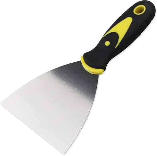 Raschietto da parete in acciaio inox, sverniciatore, raschietto con impugnatura morbida, spatola di riempimento, raschietto per carta da parati, cartongesso, decalcomanie, fai da te, decorazione,