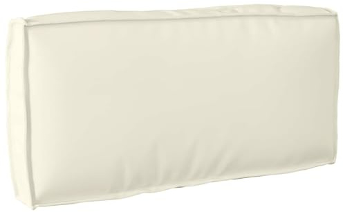 vidaXL Kissen Creme 80 x 40 x 12 cm Oxford-Stoff, Wohnzimmer, modernes Kissen, rechteckig, wasserfest, pflegeleicht, drinnen draußen, stylisch