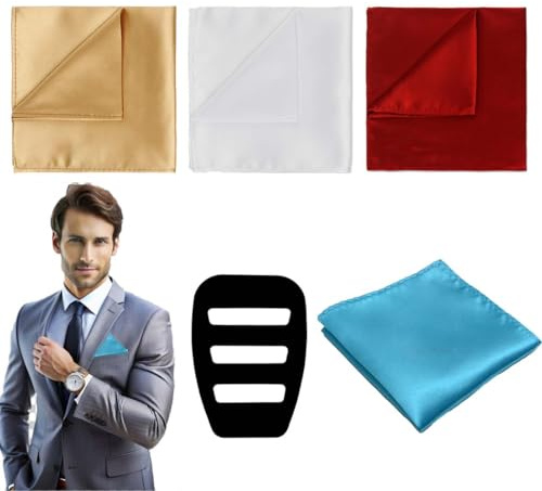 JUGUTA 5 stk Einstecktuch Seide für Herren Uni Einstecktücher Halter Einstecktuch in Einfarbig Anzug Accessoires Herren Set für Aufbewahrung Taschentücher Und Herrentaschentücher