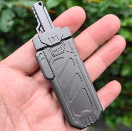 T-Conceal EDC Fidget reglage fidgetleksaker stressavlastning för vuxna metallleksak mekanisk tryckstressavlastning leksak svärdstil fidgetleksak för (grå)
