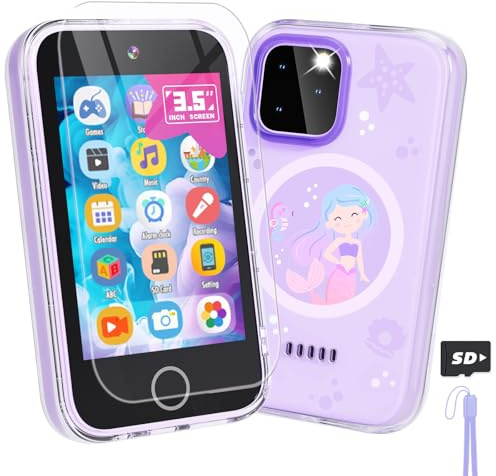 Dylanto Kids Phone ,3.5'' Touchscreen Phone for Kids Learning Play Toys for 3-9 Years Old Girls with Dual Camera,Video Players,Game,Christmas Birthday Gifts for Girls Age 3 4 5 6 7 8 9 -Purple