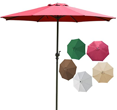 DSXLY Garden parasols Sunshade Umbrella, Garden Parasol, with 8 Sturdy Ribs, Ideal for Commercial and Residential Use, Sun Protection Windproof Sunscreen Ventilation Umbrellas Outdoor parasols