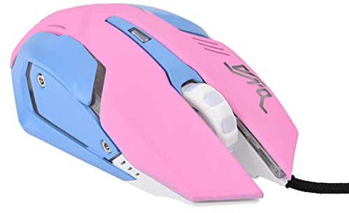 Lazmin112 Souris de Jeu Rose Filaire, Souris d'Ornineur Haute Sensibilité 3200dpi, de Jeu Filaire à Prix Confortable