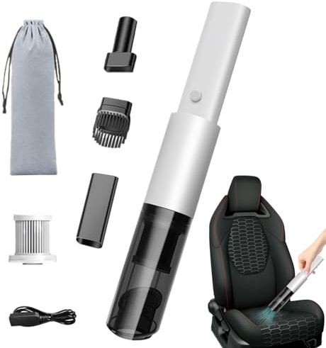 Aspirateur À Main Sans Fil Pour Voiture - Aspirateur Portable Rechargeable À Batterie Haute Performance Avec Charge Rapide, Multifonctionnel Pour La Maison Automobile | Idéal Pour Les Déplacements