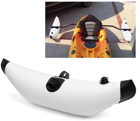 Fesjoy Stabilizzatore Galleggiante con Stabilizzatore Gonfiabile in PVC per Kayak da 2 Pezzi per Maggiore stabilità e Sicurezza - Facile da Gonfiare, Ottimo la Pesca in Kayak - Blu/Giallo (Bianco)