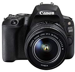 Canon 200D BK 18-55 EU26 Appareil Photo numérique 25.8 Mpix Zoom Optique 10 x Bluetooth/NFC/Wi-FI Noir