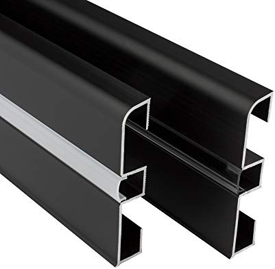 C01 LED Aluprofil B-Ware schwarz für LED-Streifen mit Abdeckung 2m opal | Für sauber eingelegte LED-Streifen mit geschützter Führung und gleichmäßiger Lichtverteilung, Abdeckung opal