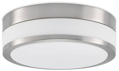 Lindby Glas Deckenlampe Badezimmerlampe Ø 28 cm, Schutzart IP44 Badlampe 2x E27 max. 15W ohne Leuchtmittel Deckenleuchte Bad Küche Flur Badleuchte