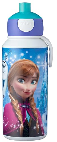 Mepal - Trinkflasche Pop-up Campus - Wasserflasche - Auslaufsichere Flasche für die Schule - Wiederverwendbar - BPA-frei & Spülmaschinenfest - 400 ml - Frozen Sisters Forever