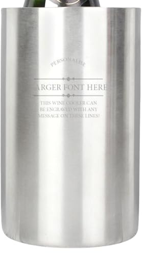 CalEli Gifts Personalised Diamond Wine Cooler. A Lovely Unique Gift For Any Occasion. Engraved The Way You Want For A Lasting Keepsake.