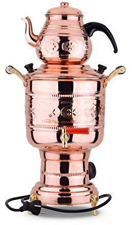 220 V Copper Samovar Tea Pot Set Electrically OperatedHandmade Real Copper Samovar