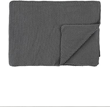 Marc O Polo Strick Dekokissen Plaid Nordic Knit Stone Plaid 130x170 cm