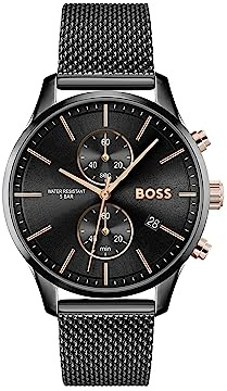 BOSS Montre Chronographe à Quartz pour homme Collection Associate avec Bracelet en Acier Inoxydable