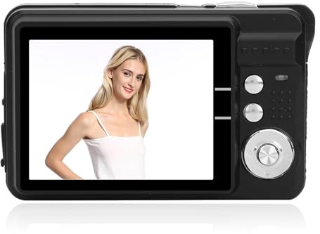 Appareil Photo numérique à Zoom 8X, Appareil Photo Portable avec écran LCD TFT de 2,7 Pouces et Microphone intégré, caméra vidéo Haute définition 1280x720, Mise au Point Automatique(Noir)