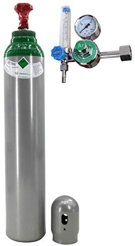 GENERIC Gas Bottle with Reducer Pure 4.8 Argon (100%) Welding Gas 8 Litres TIG/TIG MIG