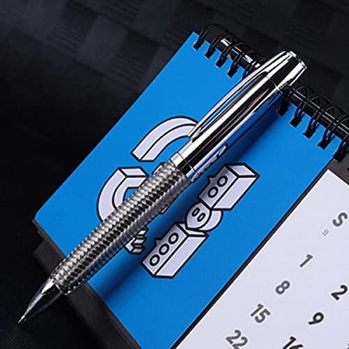 1 elegante bolígrafo delgado de metal, bolígrafo trenzado de alambre para estudiantes, papelería de oficina