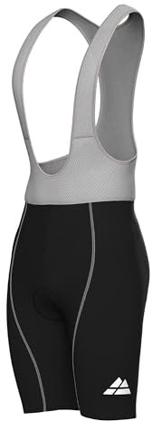 DANISH ENDURANCE Men’s Cycling Bib Shorts L Black/Grey 1-Pack