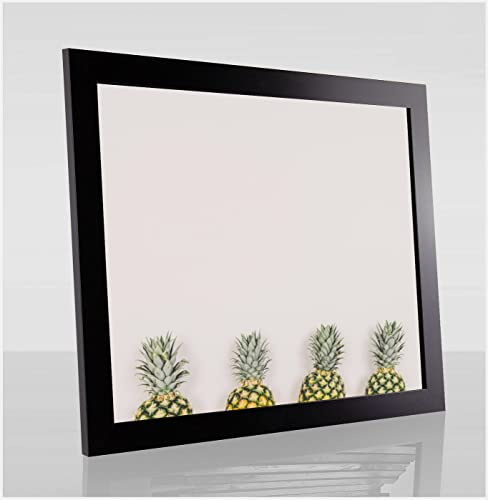 Colorello Deluxe Bilderrahmen Posterrahmen 60x80 cm Standard Formate Schwarz Matt RW weiss Kunstglas Antireflex