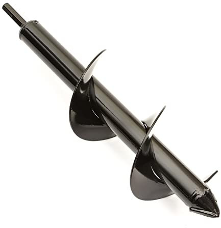 8 x 30cm Auger Post Hole Digger Planting Earth Garden Auger Metal Spiral Drill Bit Bulb Planter (3 Sizes 4x45cm / 8x30cm / 8x45cm)