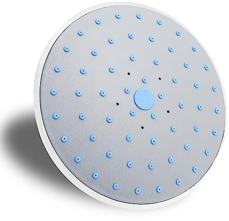 Cabeza de Ducha Superior de Lluvia de Techo Redondo ABS Cabezal de Ducha Gris Pulverizador de Baño con Conector de 1/2