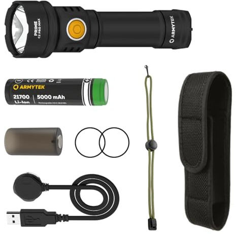 ArmyTek Prime C2 Pro Max White LED (monocolore) Torcia tascabile Cinturino, con fondina a batteria ricaricabile 4000 lm