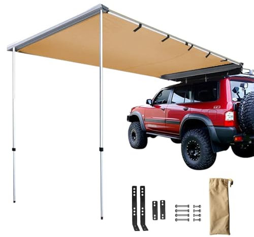 YVZYLXH Vorzelt Wohnwagen Markise Ausziehbare Auto Markise, 200x250cm Seitenmarkise Sonnensegel,420D Oxford-Stoff,Wetterfestes UV50+,für Camping Familientreffen Ausflüge (Size : 200x250cm/6.6x8.2ft)