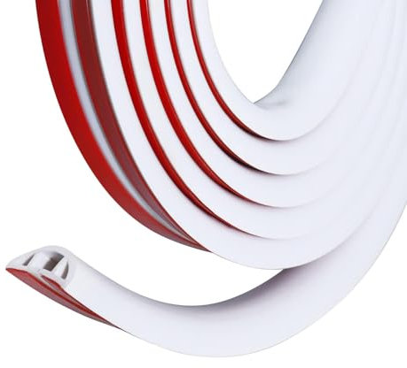 Canal para Cables Autoadhesivo, Canal para Cables de 30 mm (Ancho) x 10 mm (Alto) x 3 Metros de Longitud, Puente para Cables de alimentación domésticos,Color Blanco
