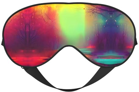 Dream Bunte weiche Schlaf-Augenmaske, atmungsaktive Augenklappe, perfekt für Reisen und Entspannung