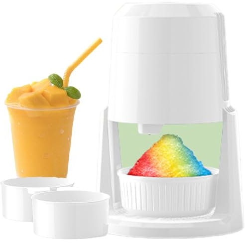 Tritaghiaccio elettrico, ricaricabile, macchina portatile per granite, regolabile a due velocità, muto Ice Cruhser Soft Smoothies Slushie, con 2 vassoi per ghiaccio