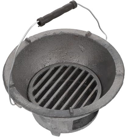 IMIKEYA Holzkohleofen Aus Gusseisen Tragbarer Bbq-grill Für Outdoor Camping-grillofen Zum Grillen Und Spießen