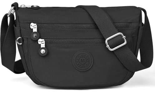 TEUEN Umhängetasche Damen Klein, Wasserdicht Nylon Crossbody Bag Casual Handtasche mit Vielen Fächern Leichte Schultertasche Messenger Bag für Reisen