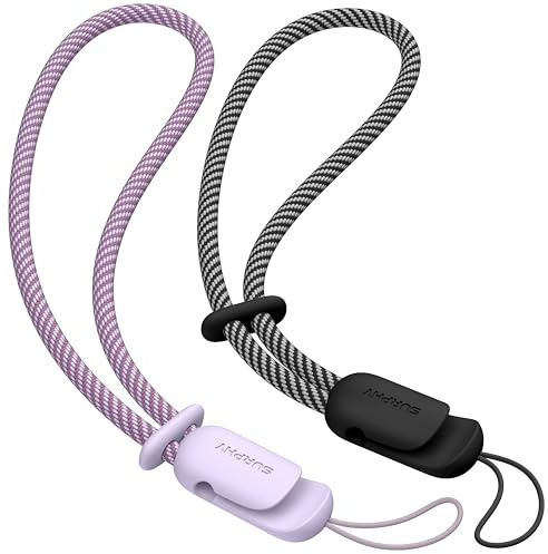 SURPHY 2 Stück Handykette Kurz Universal, Handschlaufe Handy Verstellbares | Handyband Schlüsselband Handyanhänger für Kopfhörer Handyhülle USB-Stick Kamera Schlüsselanhänger