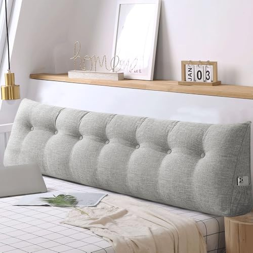 OHMG 200 cm Cuscino di lettura per letto, cuscino schienale divano, cuscino compensato triangolare, cuscino lombare in angolo, supporto di posizionamento, morbido e confortevole, cuscini per schienale