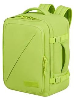American Tourister Take2Cabin Puff - Mochila Cabina 40x30x20 cm Ryanair, Wizz Air & Vueling, Compartimento Portátil 15.6 - 26.5L, 0.60kg - Verde (Hyper Lime)