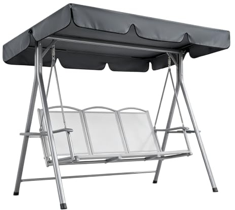 Hollywoodschaukel Dachbezug 3 Sitzer UV-Schutz Wasserdicht，200x120cm | Für Garten & Terrasse, Outdoor geeignet, Für Balkon, Schaukel Ersatzteil, Wetterfest, Reißfest