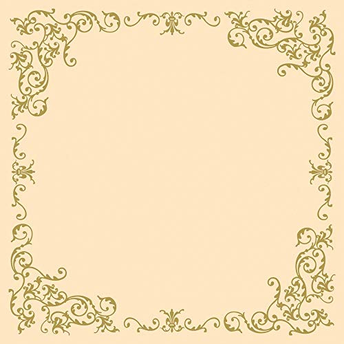 Tischdecken aus Airlaid | Mitteldecken 80 x 80 cm | Mank Einmal-Tischdecke für Gastronomie und Feiern | 20 Stück | Pomp (Creme-Gold)