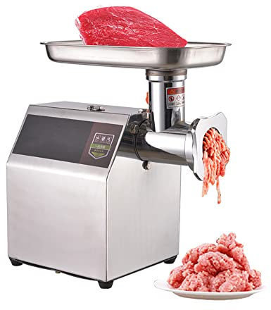 Electric Meat Grinder Commercial, Heavy Duty Meat Grinder Mincer Stainless Steel/Iron Enema Machine Desktop Chipper Grinder,1200W