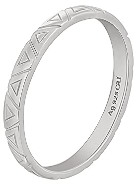 cai Damen Ring 925/- Sterling Silber Glänzend ohne Stein weiß 274270239