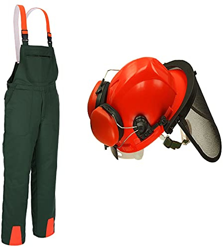 Schnittschutz Set 2 teilig Helm Schnittschutzhose Forstschutz Set