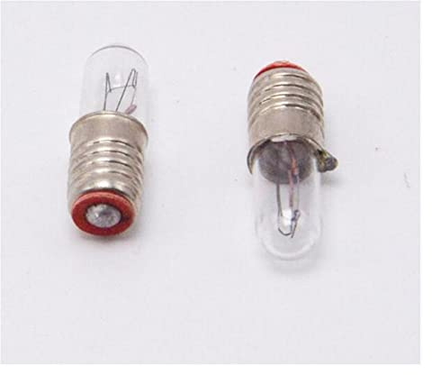 QINGKONG YFlifangting 20pcs/lot Mini Indicator Light Bulb E5 6.3V 12V 24V 0.1A Small Bulb Signal Lamp Bead Miniature Bulb (Wattage : 6.3V)