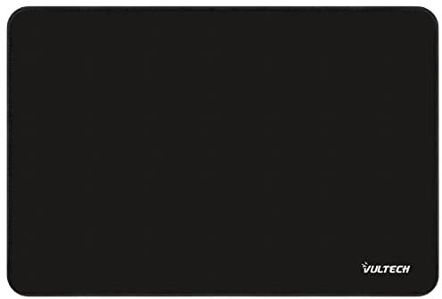 VulTech MP-05LBK - Tappetino Gaming Mouse e Tastiera, Mousepad L 450x300 Nero Superficie Idrorepellente, Base in Gomma Antiscivolo, Cuciture Rinforzate Anti-Sfilacciamento, Design ultra Resistente