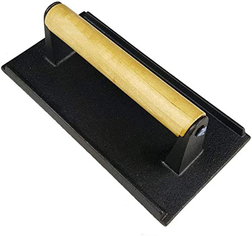 BarBits Cast Iron Steak Weight - BBQ Hamburger Bacon Heavy Duty Press Grill Press